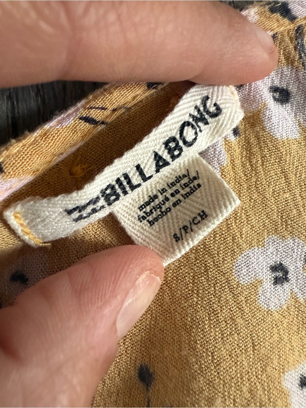 Billabong boho summery Mustard Floral Wrap Maxi Dress in size small. - Picture 2 of 3